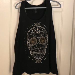 Torrid size 2 skull moon tank day of the dead